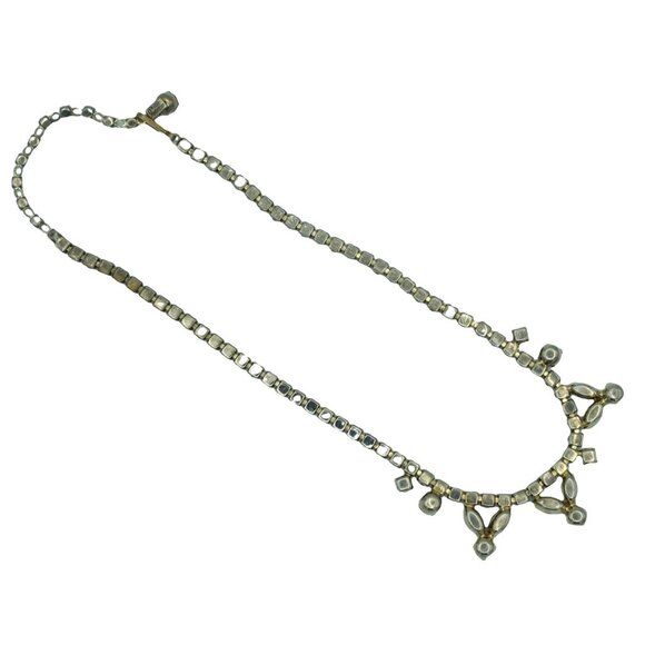 Vintage Sherman Rhinestone Necklace Aurora Borealis and Clear Signed Jewelry - Picture 8 of 10